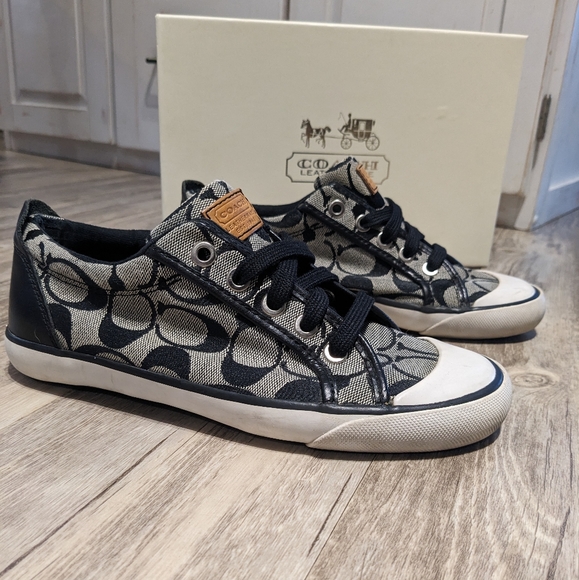 Coach Black and white Barrett sneaker size 6 - Picture 2 of 6